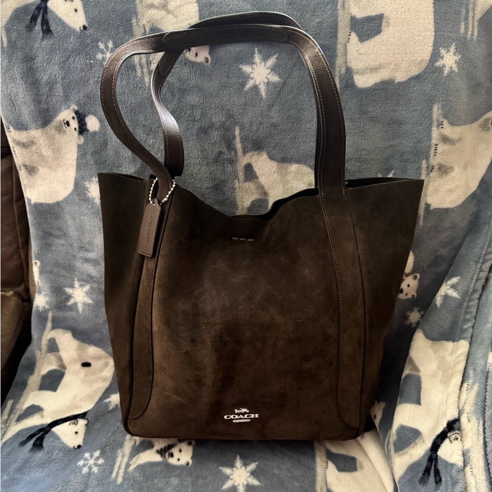 Coach Hadley Tote Bag In Suede